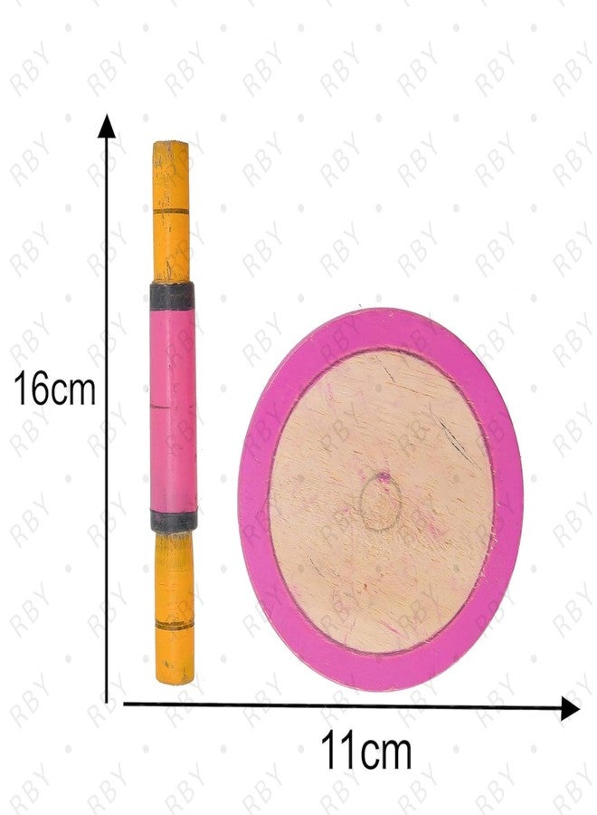RBY شكلا خشبية صغيرة للأطفال من RBY (4.5 بوصة) مع بيلان خشبي (6 بوصة)، متعددة الألوان - Image 2